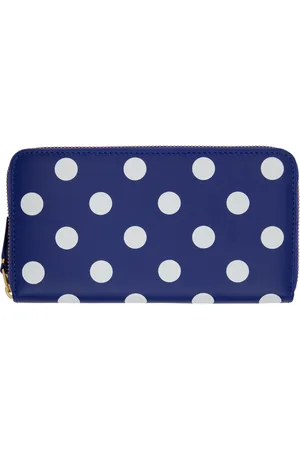 Comme des Garçons Navy Dots Zip Wallet
