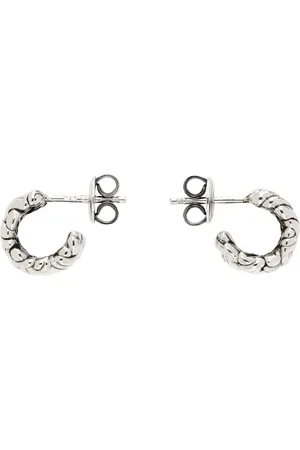 Bottega Veneta Silver Intreccio Small Earrings