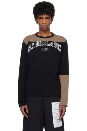 Maison Margiela Black & Brown Paneled T-shirt