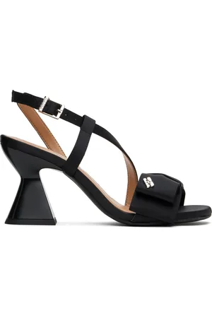 Ganni Black Big Bow High Heeled Sandals