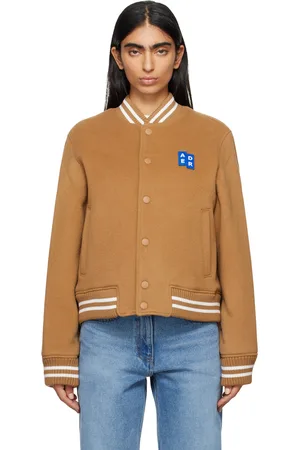 Ader Error Beige Significant TRS Tag Bomber Jacket