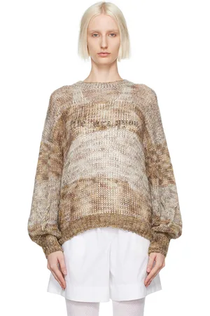 OPEN YY Tan Shimmer Sweater