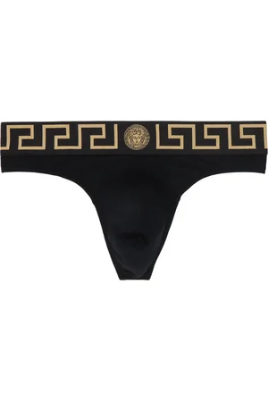 VERSACE Black Greca Border Briefs