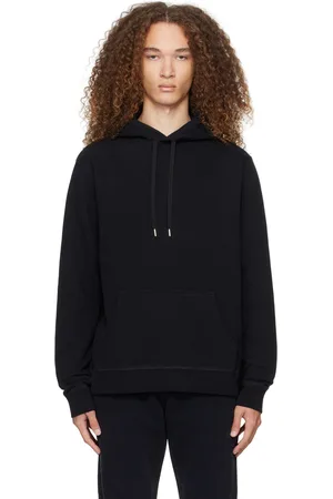 Sunspel Black Drawstring Hoodie