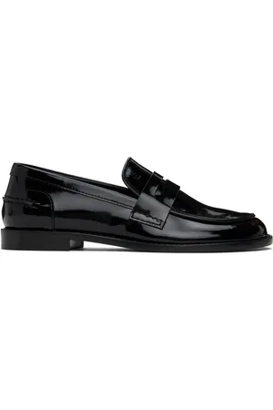 Amina Muaddi Black Tilda Loafers