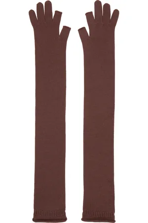 Rick Owens Brown Porterville Opera Gloves