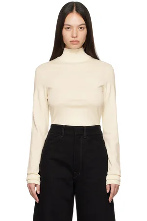 LEMAIRE Off-White Rib Turtleneck