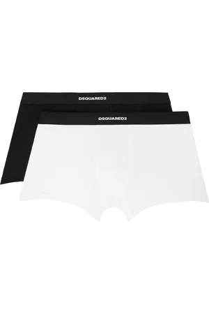 Dsquared2 Two-Pack Black & White Stretch Cotton Boxer Briefs