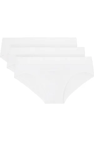 SKIMS Three-Pack White Stretch Briefs