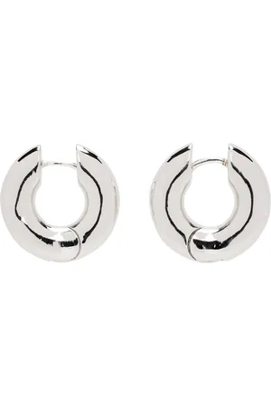 Laura Lombardi Silver Medium Terra Hoop Earrings