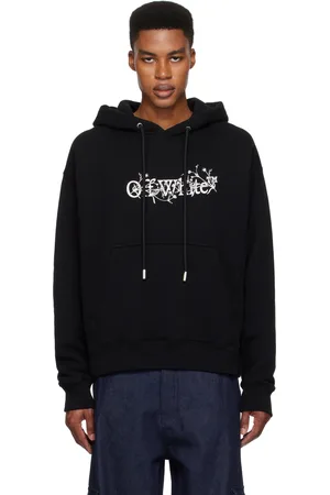 OFF-WHITE Black Bookish Flower Skate Hoodie