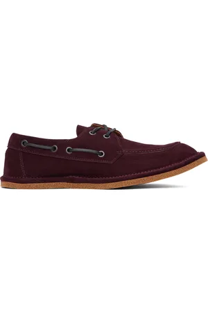 DRIES VAN NOTEN Burgundy Pantoufles Boat Shoes