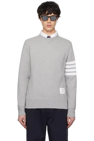 Thom Browne Gray Classic Loopback 4-Bar Sweatshirt