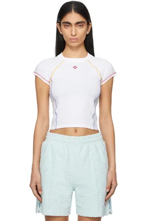 Casablanca White Raglan Short Sleeve T-shirt