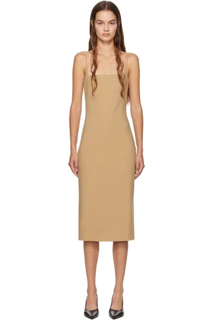 The Row Tan Haku Midi Dress