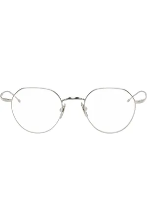 Thom Browne Silver Titanium Round Glasses