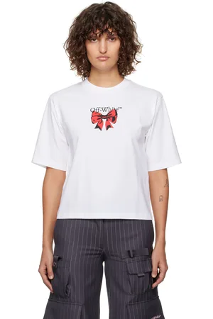 OFF-WHITE White Bow Bookish Logo Boxy T-shirt