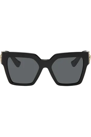 VERSACE Black Medusa Deco Butterfly Sunglasses