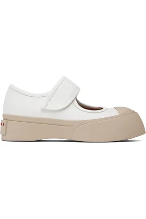 Marni White Pablo Mary Jane Ballerina Flats