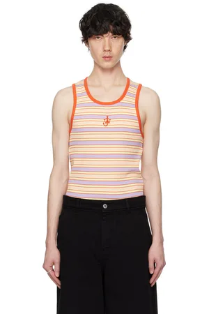 J.W.Anderson Multicolor Contrast Trim Striped Tank Top