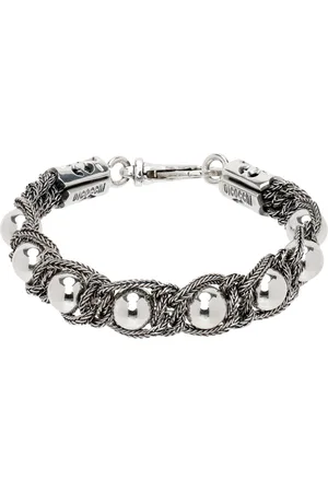EMANUELE BICOCCHI Silver Shamballa Beaded Bracelet