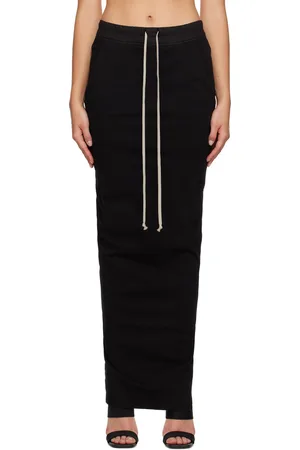 Rick Owens Black Pillar Maxi Skirt