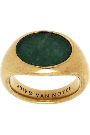 DRIES VAN NOTEN Gold Stone Signet Ring