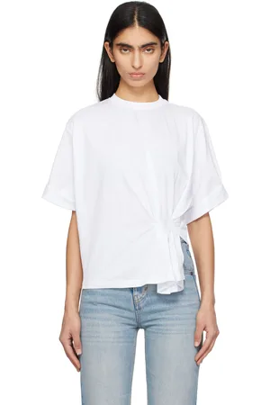 Victoria Beckham White Body Twist T-shirt