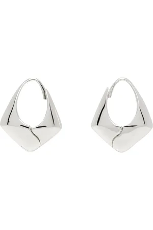 Sophie Buhai Silver Large Pyramid Hoop Earrings