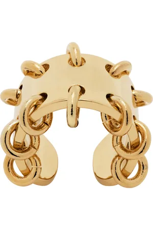 We11 Done Gold Pierced Wide Band Ring