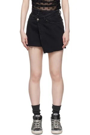 KSUBI Black Rap Denim Miniskirt