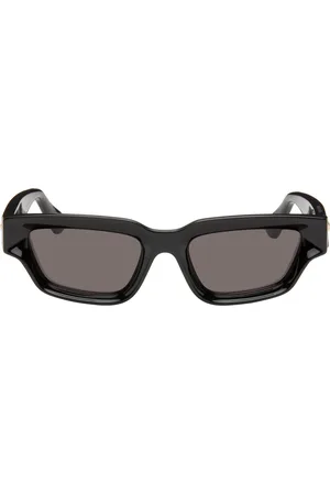 Bottega Veneta Black Sharp Square Sunglasses