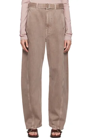 LEMAIRE Pink Twisted Belted Jeans