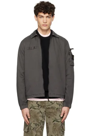 Stone Island Gray Organic Broken Twill 