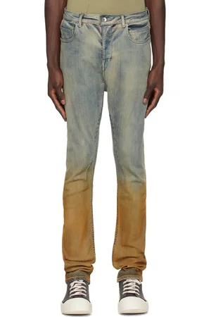 Rick Owens Blue & Orange Detroit Jeans