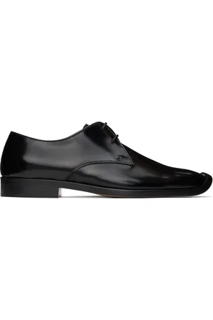 Bottega Veneta Black Comma Lace-Up Derbys