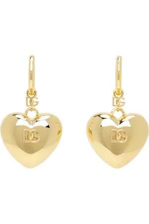 Dolce & Gabbana Gold Heart Drop Earrings