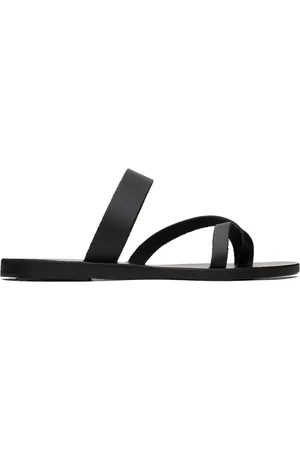 Ancient Greek Sandals Black Daphnae Sandals