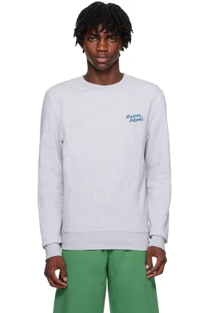 Maison Kitsuné Gray Handwriting Sweatshirt