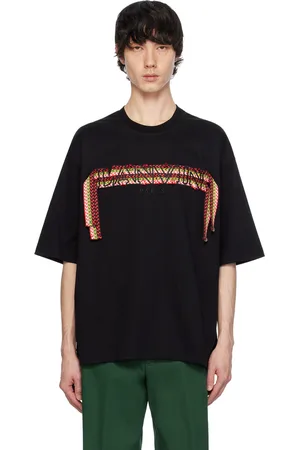 Lanvin Black Curb Lace T-Shirt