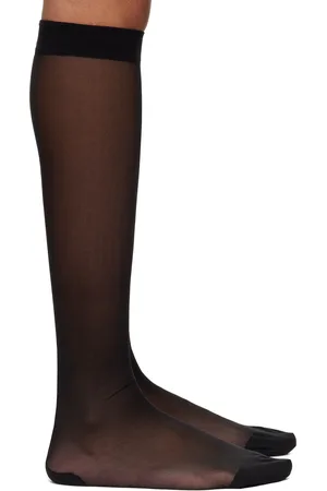 Dolce & Gabbana Three-Pack Black DG Logo Nylon Socks