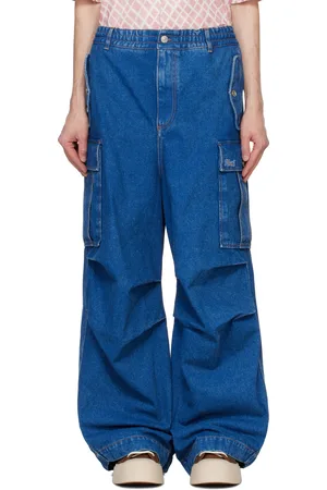 Marni Blue Low Waist Cargo Jeans