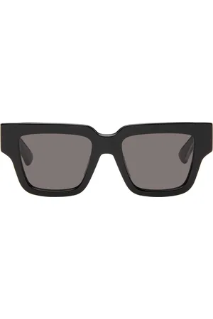 Bottega Veneta Black Tri-Fold Square Sunglasses