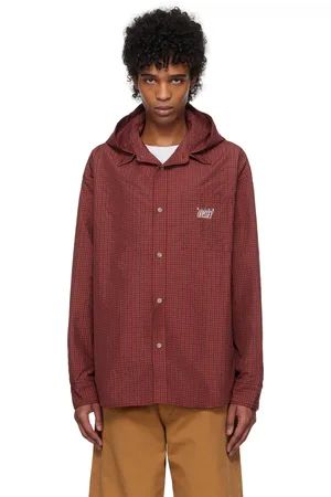 Kijun Red Check Hoodie Shirt