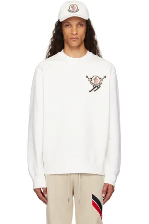 Moncler White Appliqué Sweater