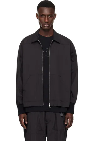 SONG FOR THE MUTE Black Quilted Track Jacket