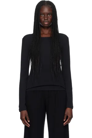 Leset Black Slim Fit Long Sleeve T-Shirt