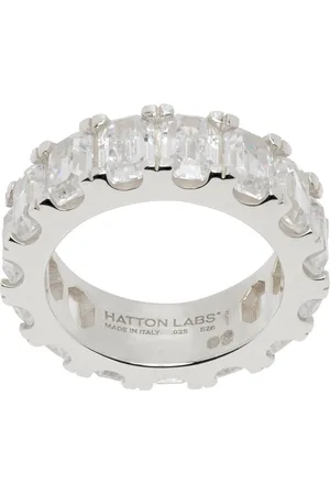 Hatton Labs Silver Step Cut Eternity Ring