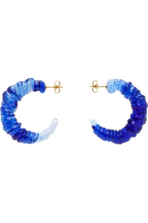 Levens Jewels Blue Ginger Hoop Earrings