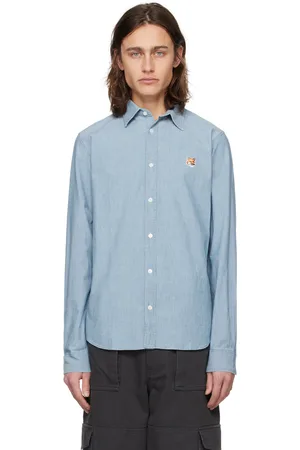 Maison Kitsuné Blue Fox Head Shirt